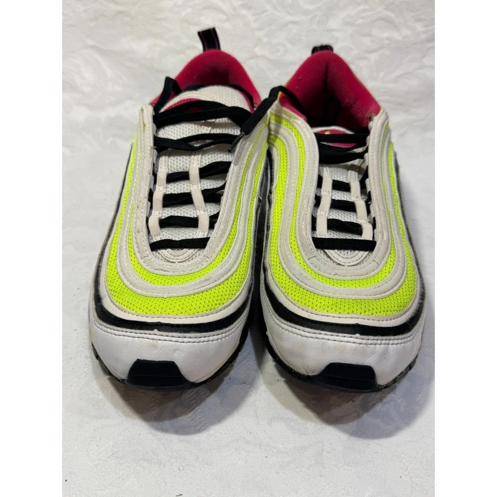 Nike Air Max 97 Neon Volt Pink Black Men 9 Running‎ Shoes CI9871-100